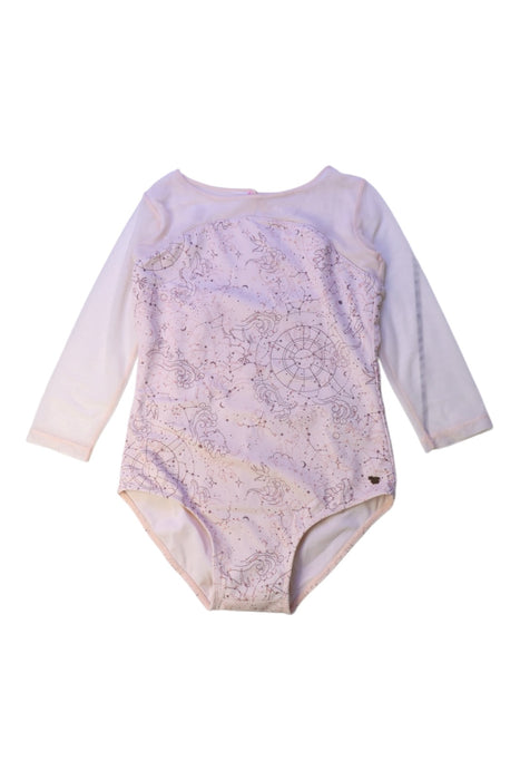 A White Long Sleeve Bodysuits from Tutulamb in size 4T for girl. (Front View)