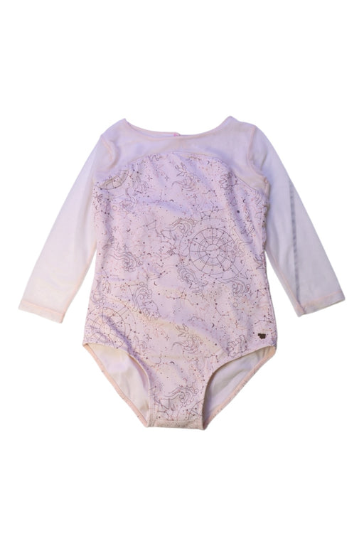 A White Long Sleeve Bodysuits from Tutulamb in size 4T for girl. (Front View)