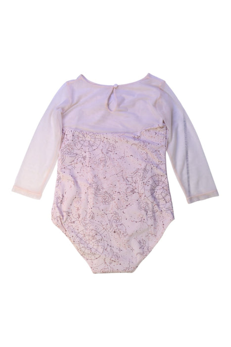 A White Long Sleeve Bodysuits from Tutulamb in size 4T for girl. (Back View)