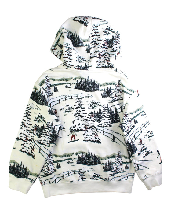 A White Hooded Sweatshirts from Air Jordan in size 7Y for boy. (Back View)