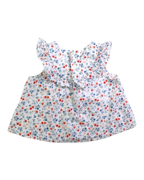 A White Sleeveless Tops from Petit Bateau in size 3-6M for girl. (Back View)