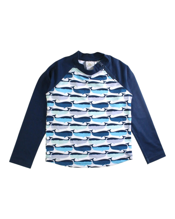 A Blue Rash Guards from Sandy Feet Australia in size 5T for boy. (Front View)