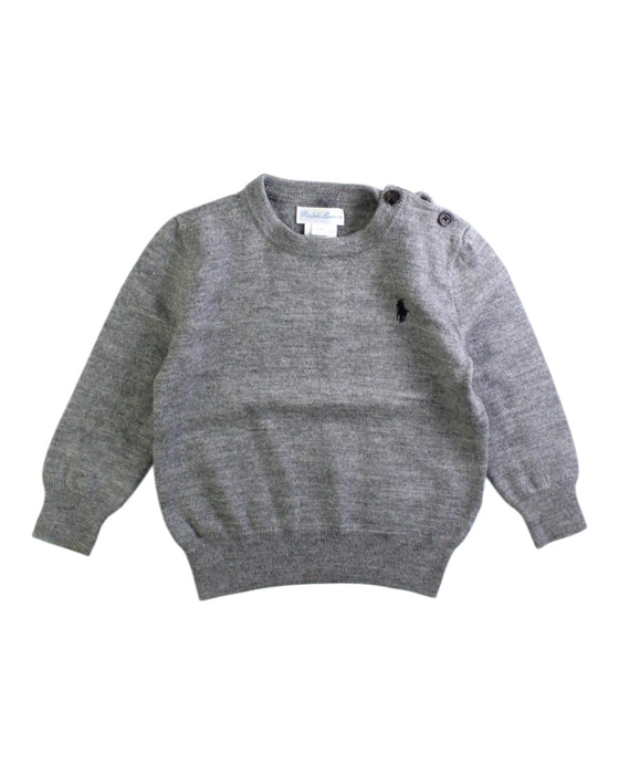 A Grey Knit Sweaters from Ralph Lauren in size 18-24M for boy. (Front View)