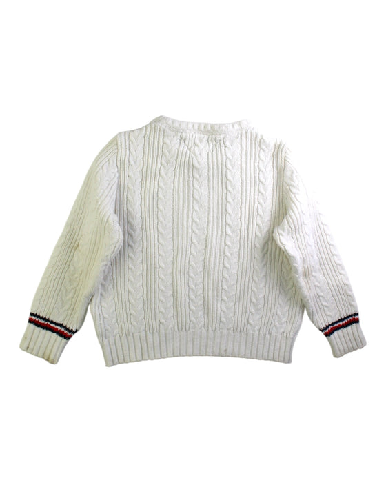 A White Crewneck Sweatshirts from Tommy Hilfiger in size 5T for boy. (Back View)