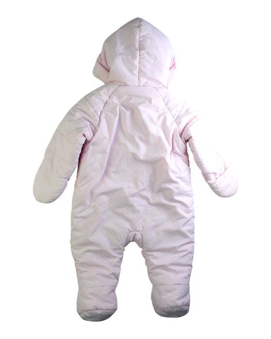 A Pink Snowsuits from Jacadi in size 3-6M for girl. (Back View)
