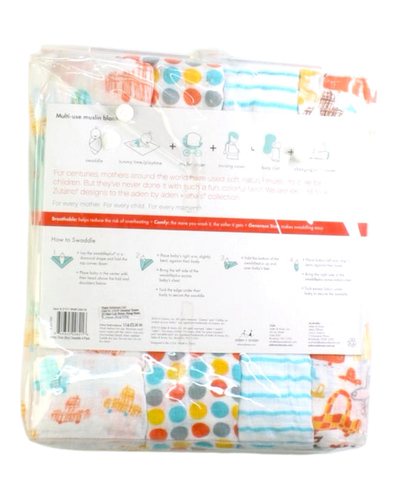 A Multicolour Swaddles from Aden & Anais in size 0-3M for neutral. (Back View)