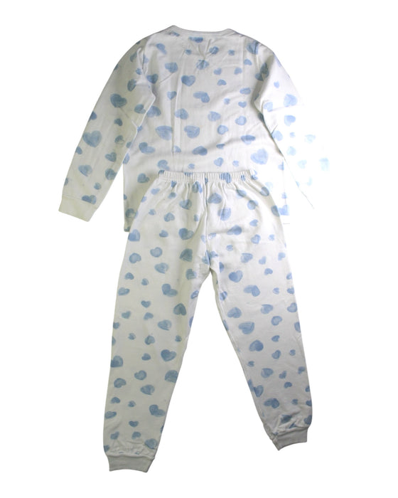 A White Pyjama Sets from Petit Bateau in size 8Y for girl. (Back View)
