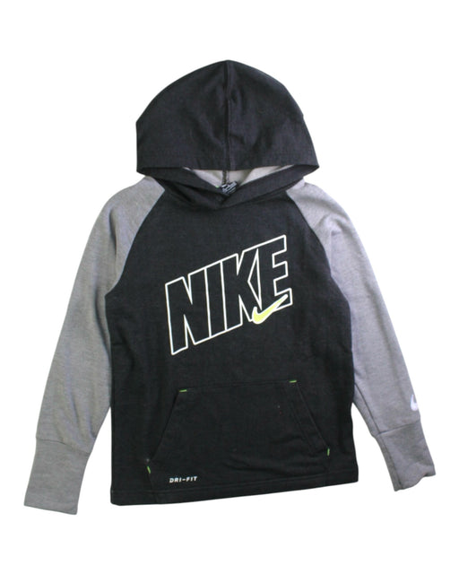 A Black Hooded Sweatshirts from Nike in size 5T for boy. (Front View)