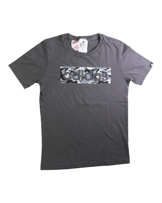 A Grey Short Sleeve T Shirts from Adidas in size 9Y for boy. (Front View)