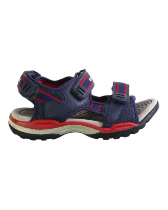 A Navy Sandals from Geox in size 10Y for boy. (Front View)