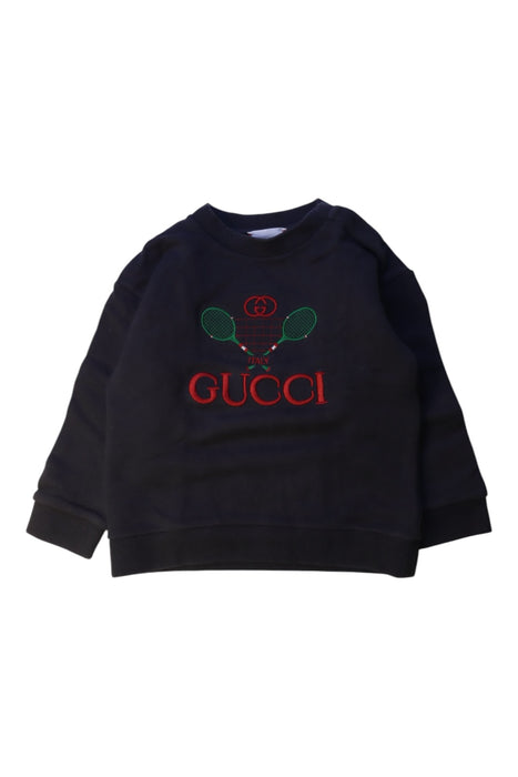 A Black Crewneck Sweatshirts from Gucci in size 2T for boy. (Front View)
