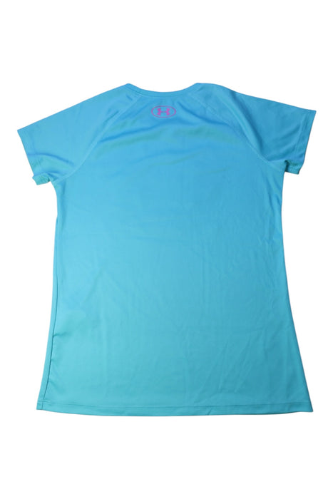 A Blue Short Sleeve T Shirts from Under Armour in size 10Y for girl. (Back View)