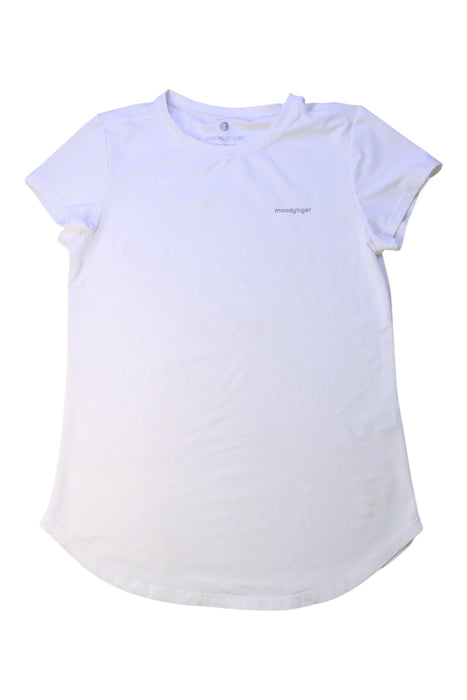 A White Short Sleeve T Shirts from Moody Tiger in size 14Y for girl. (Front View)
