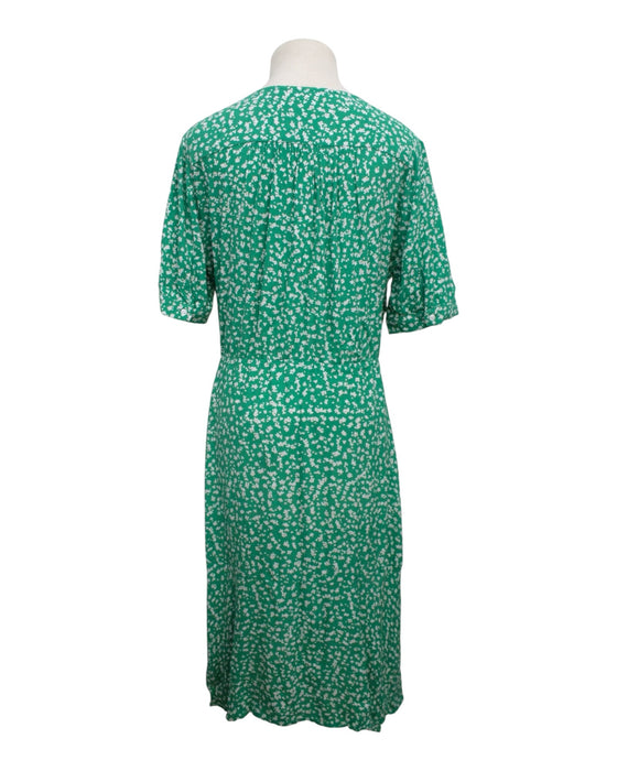 A Green Short Sleeve Dresses from Seraphine in size Maternity-M for maternity. (Back View)
