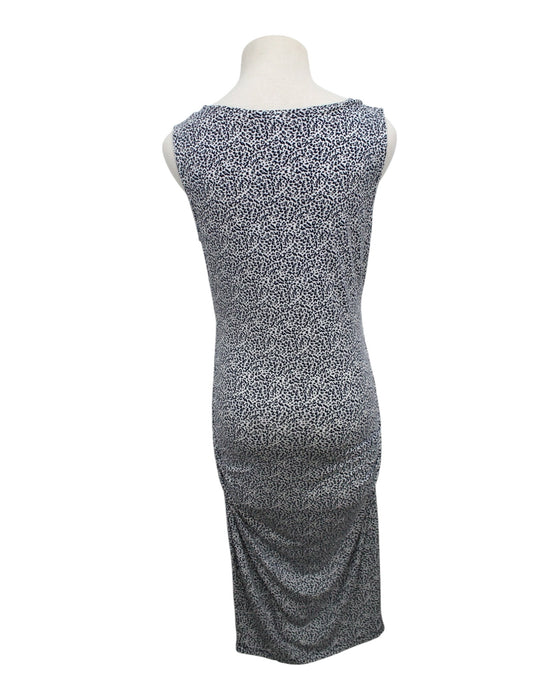 A Blue Sleeveless Dresses from Seraphine in size Maternity-M for maternity. (Back View)