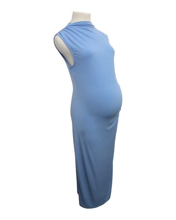 A Blue Sleeveless Dresses from Mamalicious in size Maternity-M for maternity. (Front View)