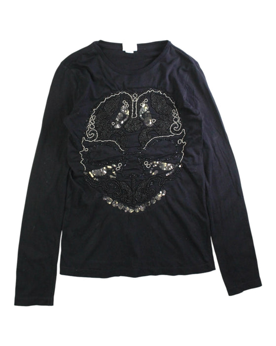 A Black Long Sleeve Tops from Diesel in size 10Y for girl. (Front View)