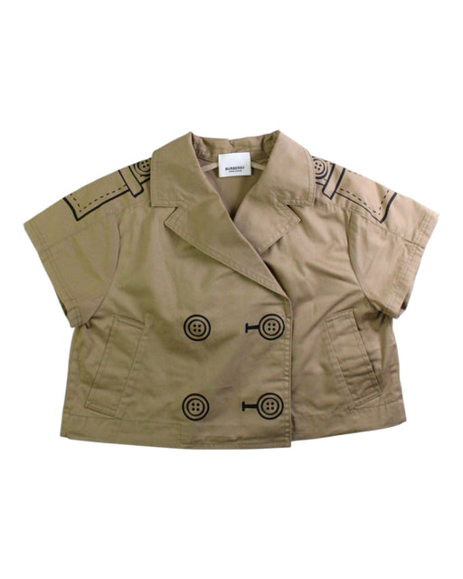 A Beige Lightweight Jackets from Burberry in size 8Y for girl. (Front View)