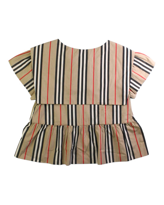 A Beige Short Sleeve Tops from Burberry in size 10Y for girl. (Back View)