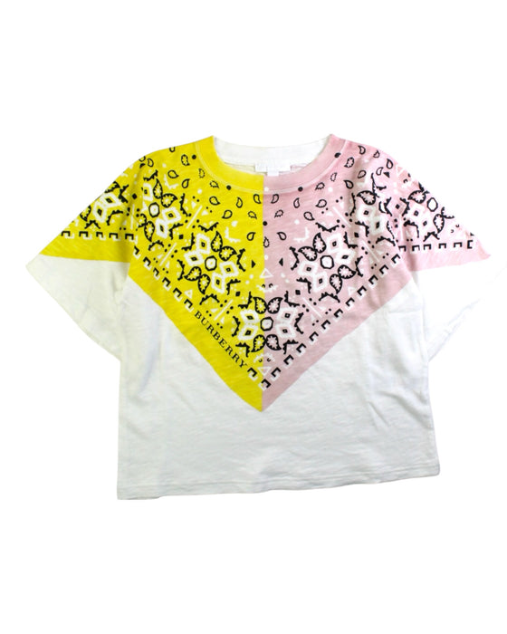 A White Short Sleeve Tops from Burberry in size 10Y for girl. (Front View)
