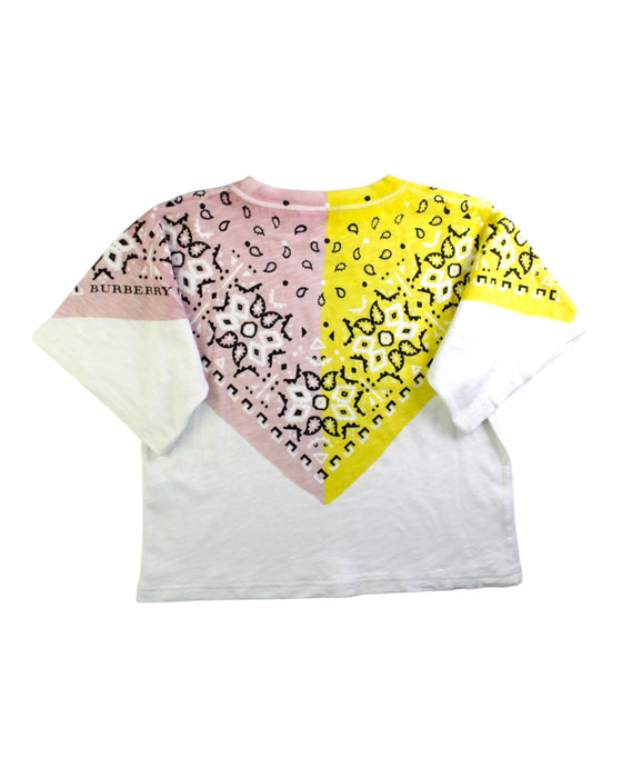 A White Short Sleeve Tops from Burberry in size 10Y for girl. (Back View)