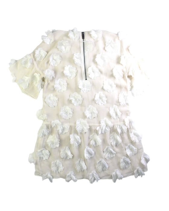 A Ivory Short Sleeve Dresses from Burberry in size 8Y for girl. (Back View)