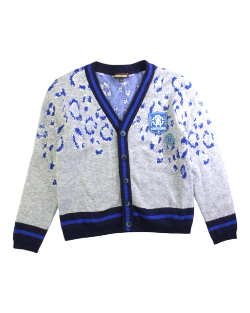 A Grey Cardigans from Roberto Cavalli in size 6T for boy. (Front View)