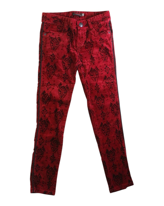 A Red Jeans from Catimini in size 8Y for girl. (Front View)