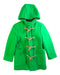 A Green Coats from Burberry in size 6T for girl. (Front View)