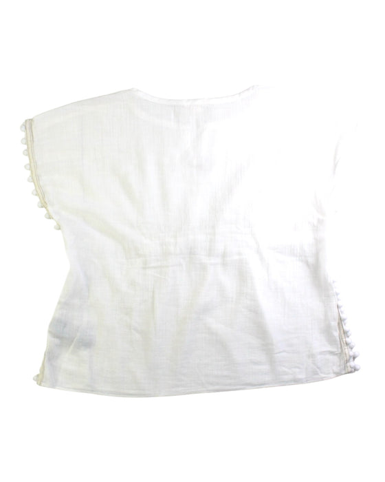 A White Cover Ups from Crewcuts in size 6T for girl. (Back View)