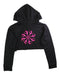 A Black Long Sleeve Tops from Flo Dancewear in size 10Y for girl. (Back View)