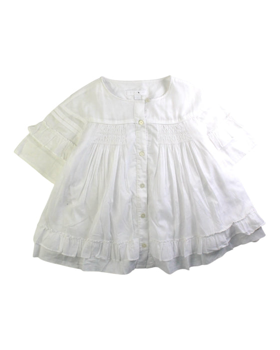 A White Short Sleeve Shirts from Burberry in size 10Y for girl. (Front View)