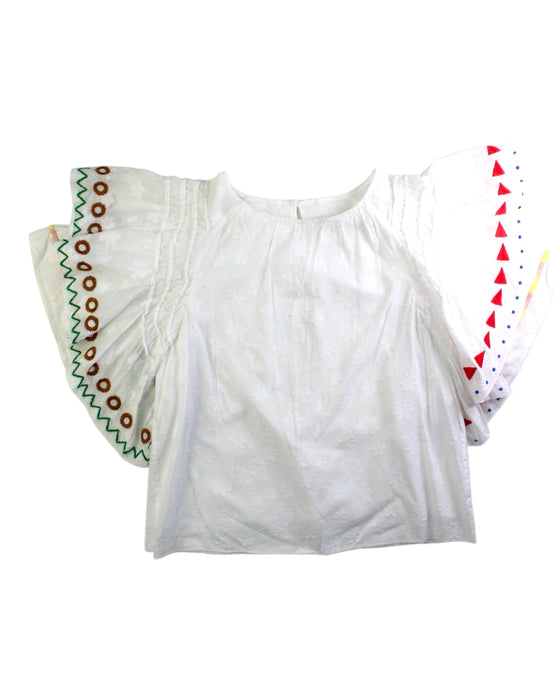 A White Sleeveless Tops from Burberry in size 10Y for girl. (Front View)