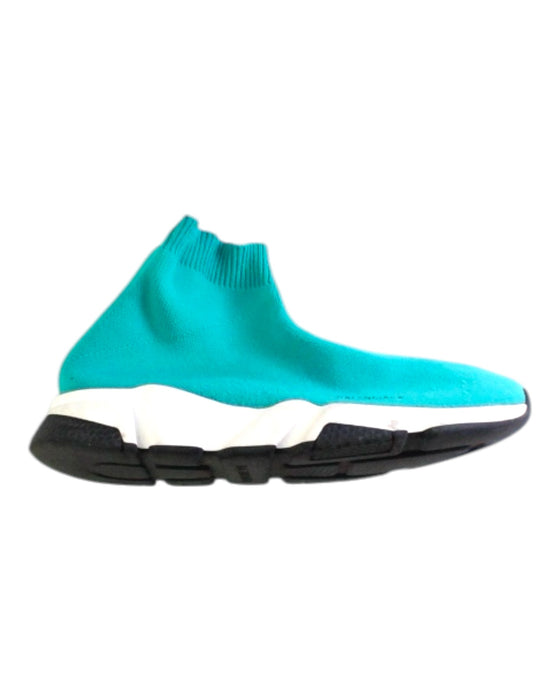 A Teal Sneakers from Balenciaga in size 6T for boy. (Front View)