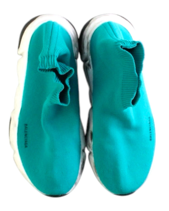 A Teal Sneakers from Balenciaga in size 6T for boy. (Back View)