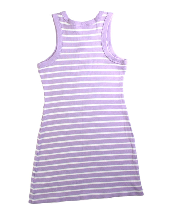 A Purple Sleeveless Dresses from Seed in size 8Y for girl. (Back View)