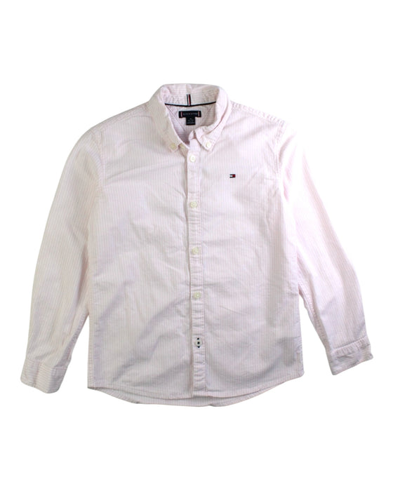 A White Long Sleeve Shirts from Tommy Hilfiger in size 8Y for boy. (Front View)