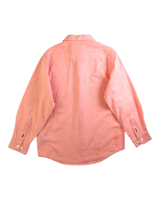 A Pink Long Sleeve Shirts from Tommy Hilfiger in size 6T for boy. (Back View)
