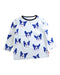 A Blue Rash Guards from Tinycottons in size 2T for boy. (Front View)