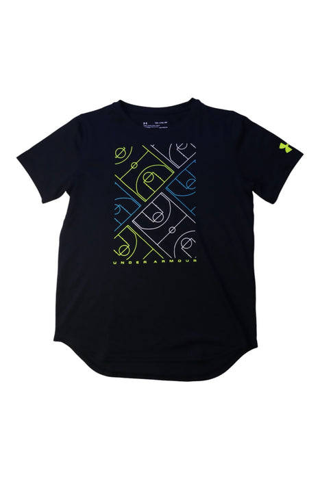 A Black Short Sleeve T Shirts from Under Armour in size 14Y for neutral. (Front View)