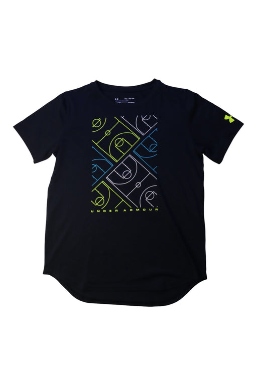 A Black Short Sleeve T Shirts from Under Armour in size 14Y for neutral. (Front View)