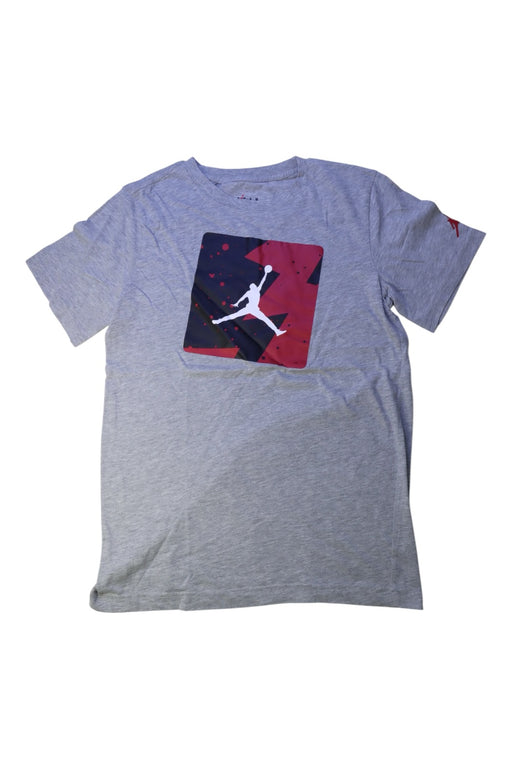A Grey Short Sleeve T Shirts from Air Jordan in size 13Y for boy. (Front View)