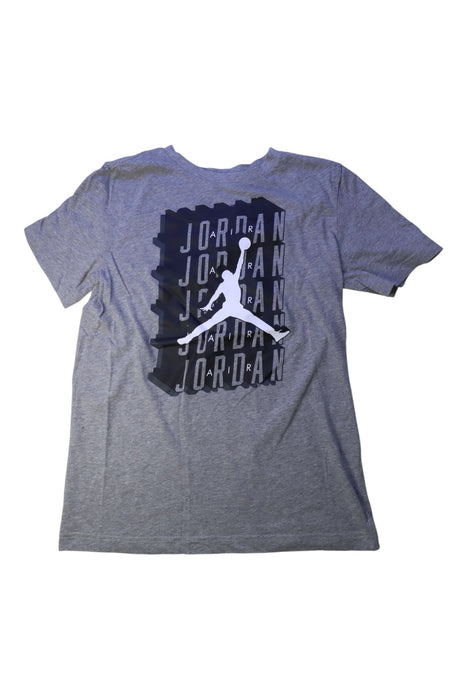 A Grey Short Sleeve T Shirts from Air Jordan in size 13Y for boy. (Front View)