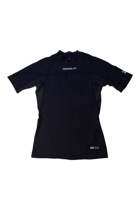 A Black Rash Guards from Speedo in size 7Y for boy. (Front View)