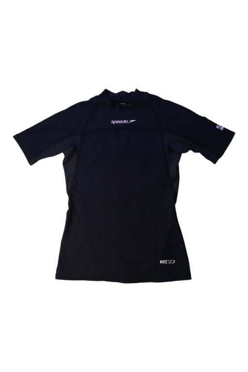 A Black Rash Guards from Speedo in size 7Y for boy. (Front View)