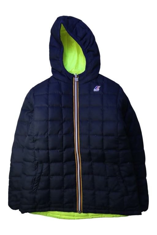 A Navy Puffer/Quilted Coats & Outerwear from K-Way in size 12Y for boy. (Front View)