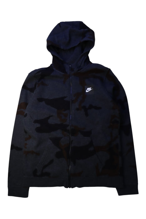 A Black Hooded Sweatshirts from Nike in size 14Y for boy. (Front View)