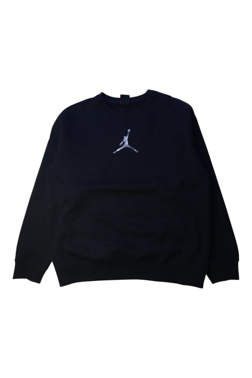 A Black Crewneck Sweatshirts from Air Jordan in size 14Y for boy. (Front View)