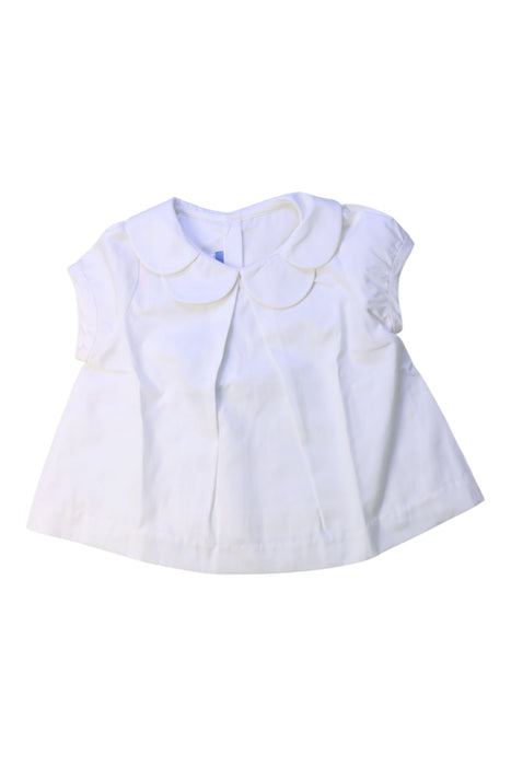 A White Sleeveless Tops from Jacadi in size 6-12M for girl. (Front View)
