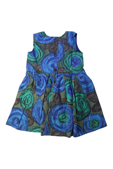 A Blue Sleeveless Dresses from Maan in size 12-18M for girl. (Back View)
